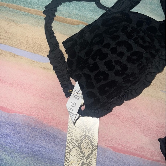 Toluca Swim Bikini Set black leopard print women’s size L bottom XL top NWT - Picture 6 of 7